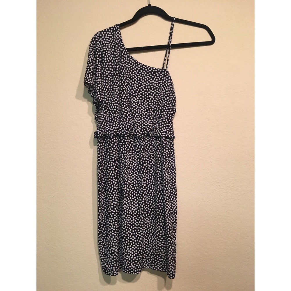Black and white polka dot dress